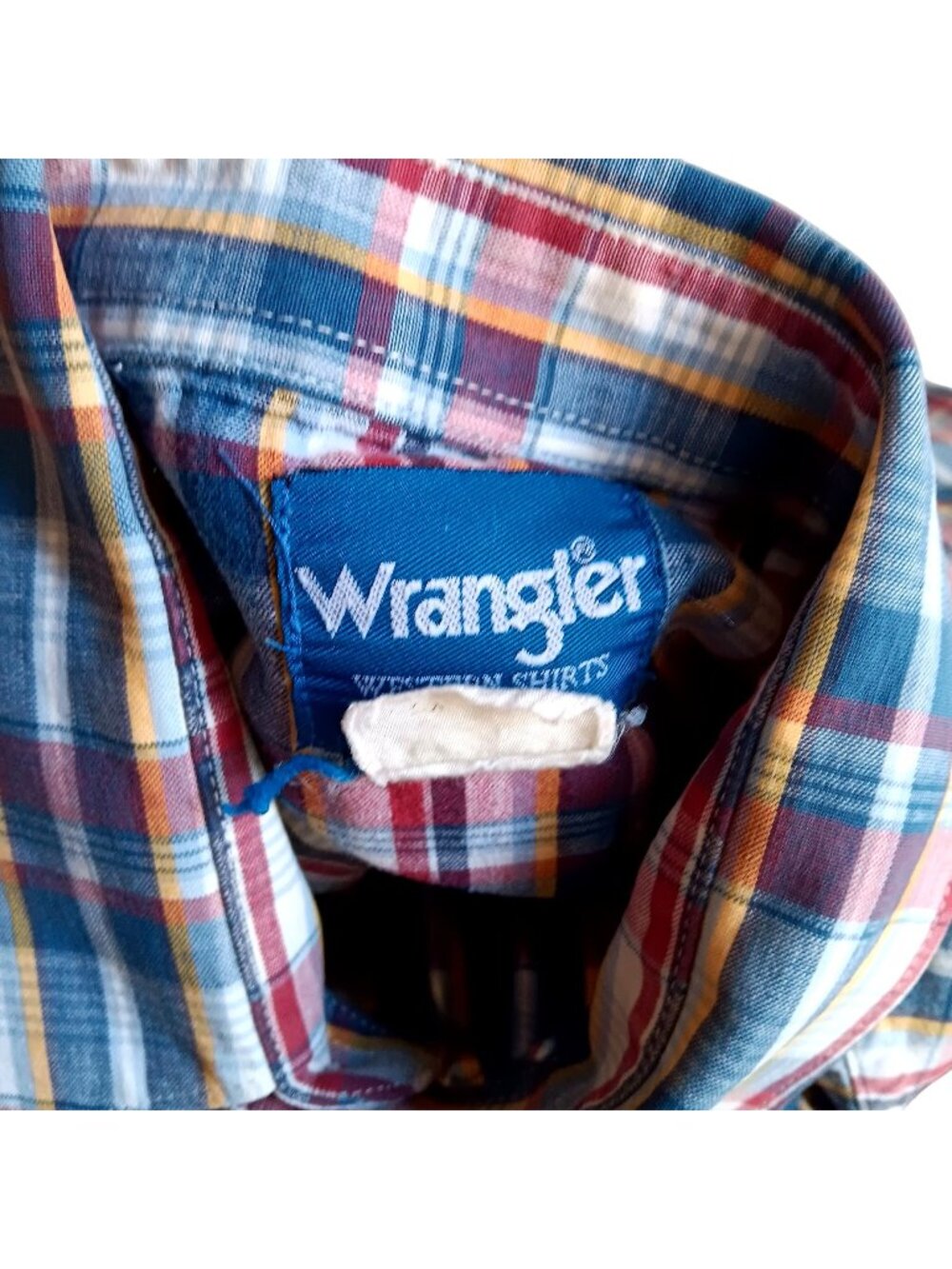 Vintage Western Shirt XL 1990s Plaid Mens XL Wrangler Summer Indy Snapper